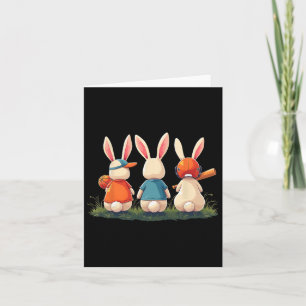 Carte Baseball Cute Sports Pâques Bunnies Basketball Foo