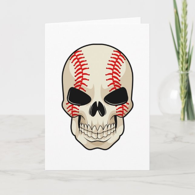Carte Baseball de crâne Sports (Devant)