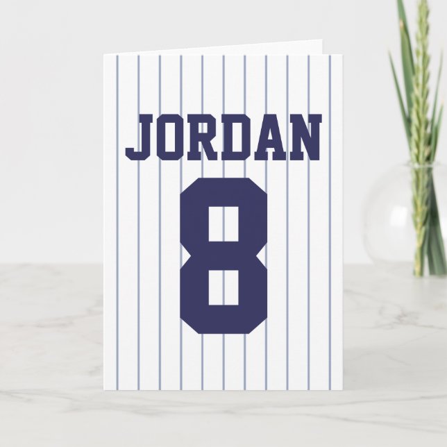 Carte Baseball Jersey - Sports Thème Anniversaire (Devant)