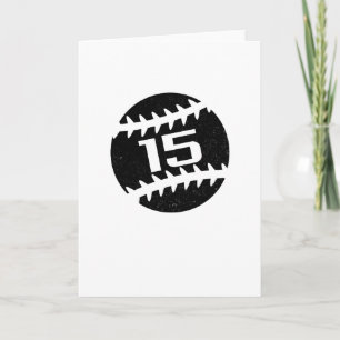 Carte Baseball Numéro 15 Anniversaire