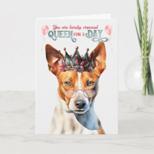 Carte Basenji Dog Queen pour jour drôle Anniversaire