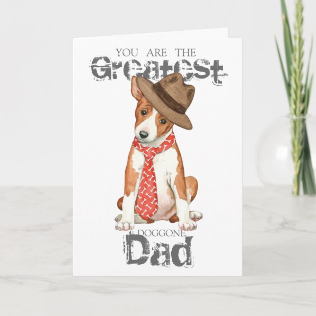 Carte Basenji Papa (Devant)
