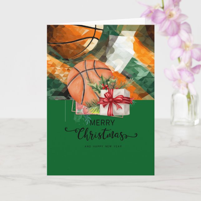 Carte Basket avec thème de Noël pour le joueur (Orchidée)