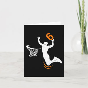 Carte Basket-ball 6 ans Dunk 6 ans Fête Boys