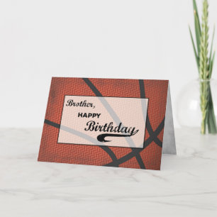Carte Basket-ball d'anniversaire du frère Grand Sport en