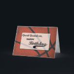 Carte Basket-ball d'anniversaire Great Grandson<br><div class="desc">Ce serait la carte parfaite à envoyer à votre arrière-petit-fils pour son anniversaire. Il appréciera surtout cela s'il aime particulièrement le sport du basket-ball. Obtenez-lui cette carte aujourd'hui ! LE TEXTE SUR LA COUVERTURE DE CETTE CARTE EST LE STYLE GRUNGE QUI RESSEMBLE INTENTIONNELLEMENT AU VIEILLISSEMENT ET À LA PORTÉE.</div>