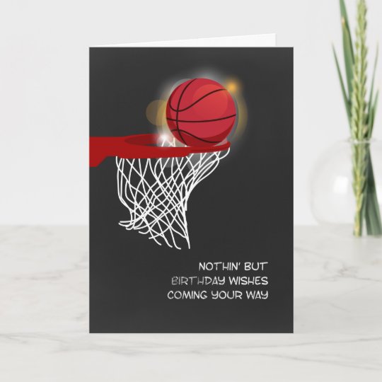 Carte Basket Ball Et Net Anniversaire Zazzle Fr