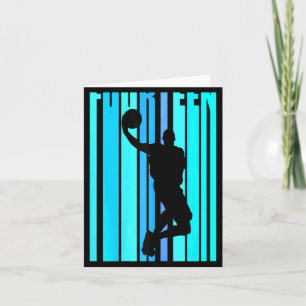 Carte Basket-ball féminin garçon de 14 ans papa masculin