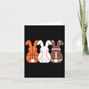 Carte Basket-ball Football Sport Bunny de Pâques R