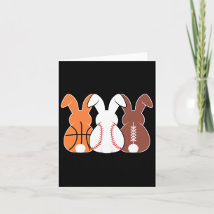 Carte Basket-ball Football Sport Bunny de Pâques R