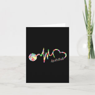 Carte Basket-ball Fumée Colorée Battement de Coeur
