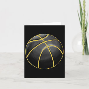 Carte Basket-ball Illustration Black Gold Ball Design St