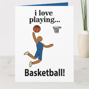 Carte Basket-ball J'adore Jouer au Basket-ball