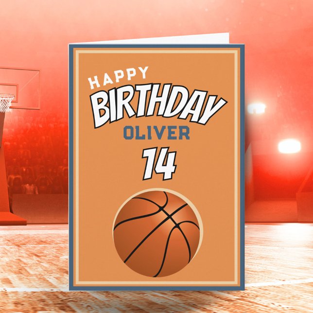 Carte Basket-ball Joyeux Anniversaire Sports (Créateur téléchargé)