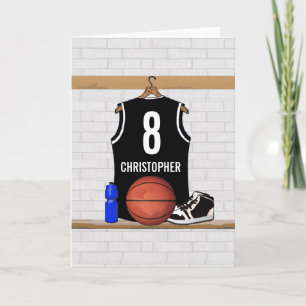 Carte Basket-ball noir et blanc du Jersey