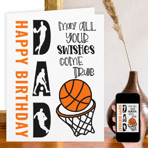 Carte Basket-ball papa Swings viennent Vraiment drôle An