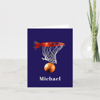 Carte Basket-ball Remplacez par Votre Nom