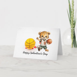 Carte Basket-ball Saint-Valentin Basket-ball avec amour