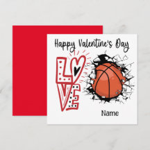 Basket-ball Saint-Valentin du joueur avec amour
