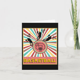 Carte Basket-ball T style les années 70 Vintage rétro