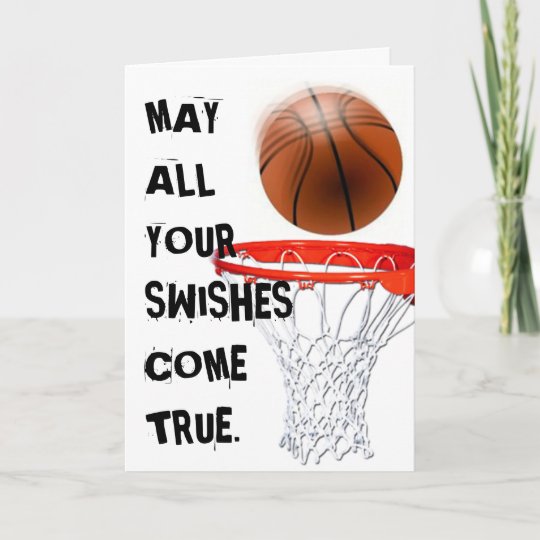 Carte Basket Ball Voeux D Anniversaire Zazzle Fr