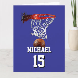 Carte Basketball Ajoutez Votre Nom & Numéro Pop Art