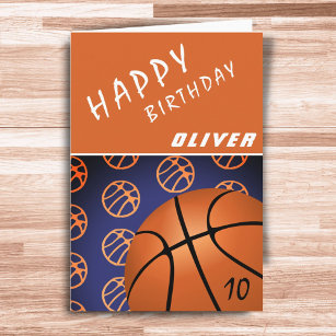 Carte Basketball Ball Sports Joyeux Anniversaire Enfant