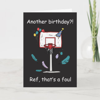 Carte Basketball Birthday Foul Called Celebration