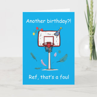 Carte Basketball Birthday Foul Called Celebration