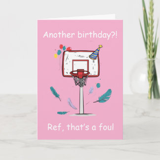 Carte Basketball Birthday Foul Called Celebration