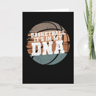 Carte Basketball C'est dans mon ADN   pour amateur de Ba