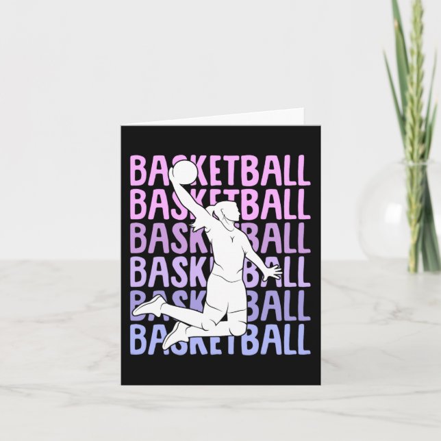 Carte Basketball Fille Enfants (Devant)