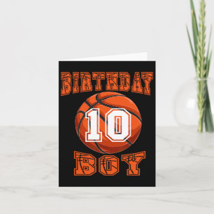 Carte Basketball - Garçon d'anniversaire 10 ans 10ème an