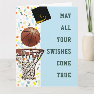Carte Basketball Graduation Congrats