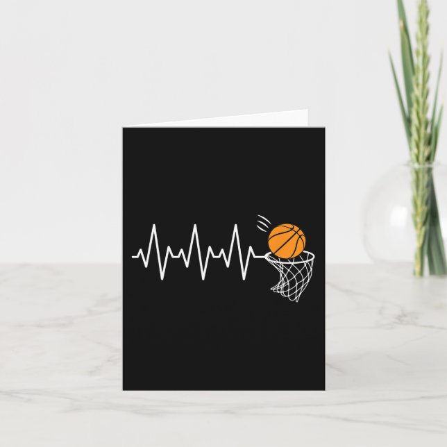 Carte Basketball Heartbeat Basketball Lover (Devant)