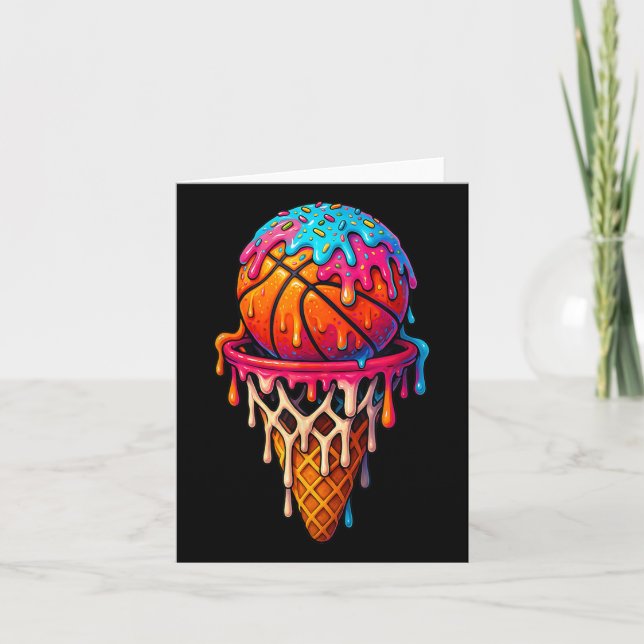 Carte Basketball Ice Cream Driam Pour Garçons Filles Jeu (Devant)