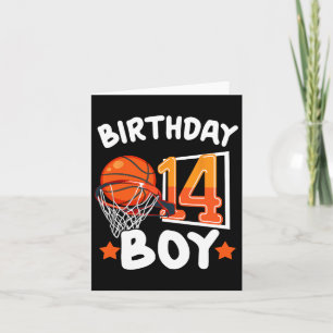 Carte Basketball J'ai 14 Ans 14e Anniversaire Garçon Déc