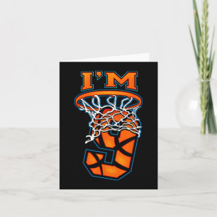 Carte Basketball Je suis 9 Garçon Fille 9e Anniversaire