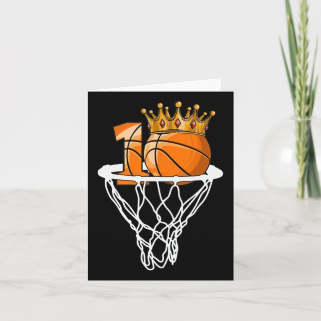 Carte Basketball Joyeux 10e anniversaire Boy Bball 10 an (Devant)