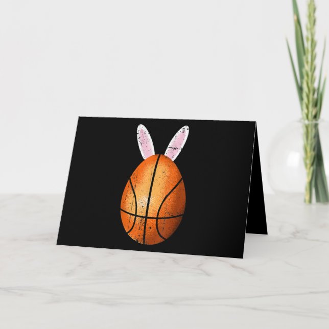 Carte Basketball Lapin Oeufs de lapin Jour de Pâques 202 (Devant)