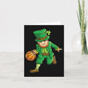 Carte Basketball Leprechaun Jour de la Saint Patrick Gar