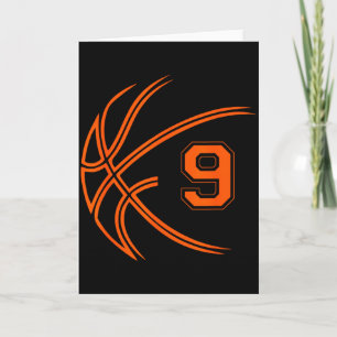 Carte Basketball pour 9e anniversaire Neuf 9 ans garçons