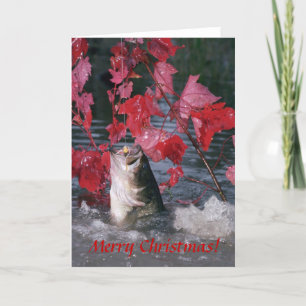 Carte / Basse à grande bouche Joyeux Noël!