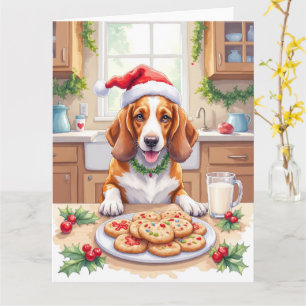 Carte Basset Hound Adorable qui Chiper des Cookies de No