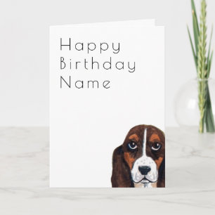 Carte Basset Hound Chien Déco Anniversaire