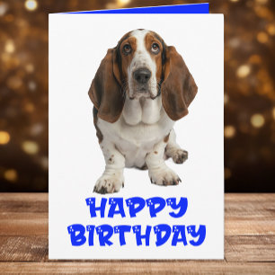 Carte Basset Hound Drôle Anniversaire Amoureux des Chien