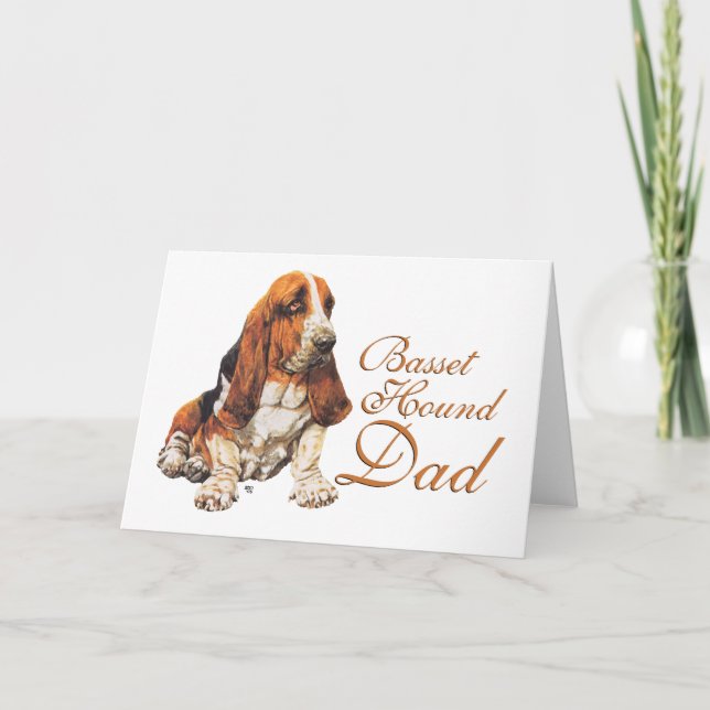 Carte Basset Hound Papa (Devant)