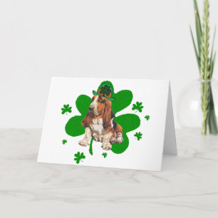Carte Basset Hound St. jour de la Saint-Patrick