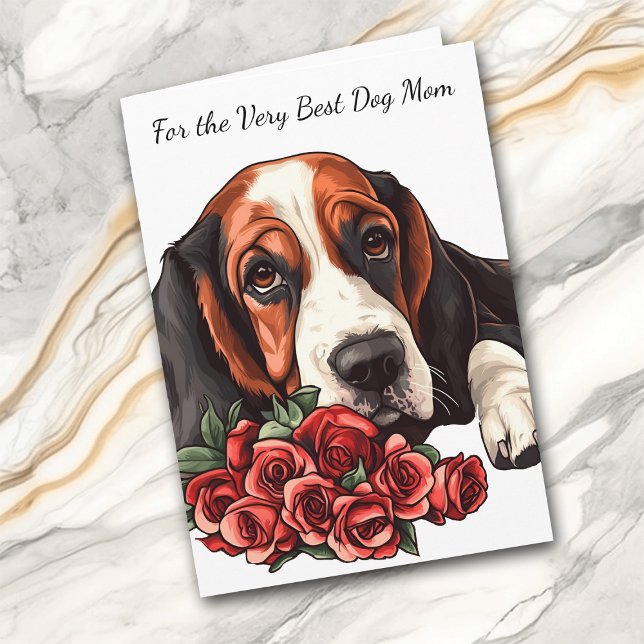 Carte Basset Hound Vous Faites Bouger Ma Queue (Créateur téléchargé)