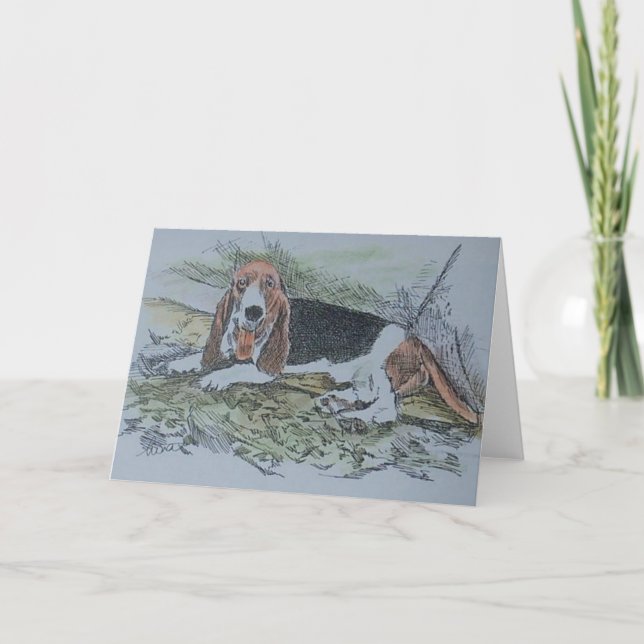 Carte bassett hound (Devant)
